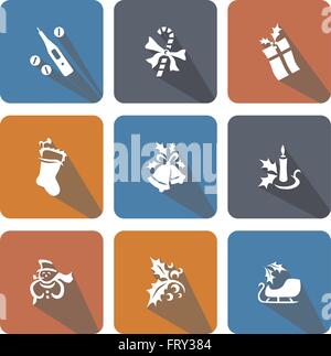 Con impostare il natale Illustrazione Vettoriale