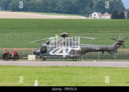 Aérospatiale come332 (TH89) Super Puma elicottero militare T-316 da Swiss Air Force (Schweizer Luftwaffe) Foto Stock