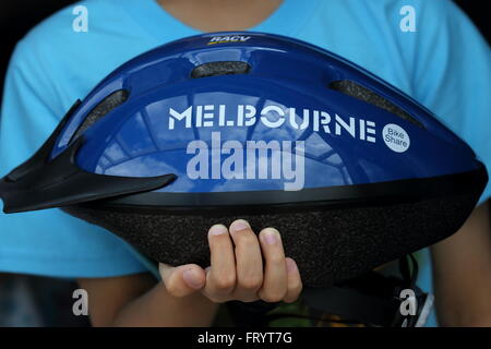 Melbourne Bike Condividi casco Foto Stock