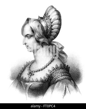 Regina Metina, moglie di Merovech, Meroveus, Merovechus, Merovius o Mérovée, re dei Franchi Salian da merovingi dynast Foto Stock