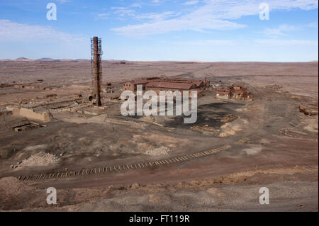 Di salnitro di Humberstone lavora nel deserto di Atacama, Pozo Almonte, Regione di Tarapaca, Cile Foto Stock