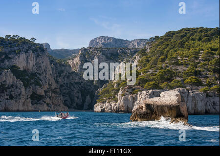 Massif des Calanques, Bouches-du-Rhone, Provence-Alpes-Côte d Azur, Francia Foto Stock