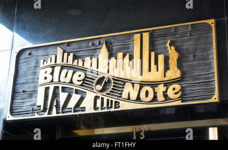 Il Blue Note Jazz Club nel Greenwich Village di New York City Foto Stock