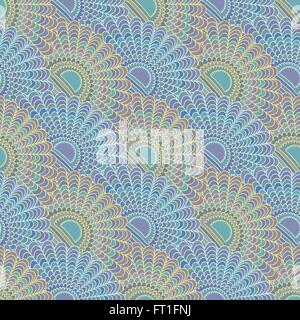 Sfondi Texture Design. Abstract pattern senza soluzione di continuità nel vettore ventilatori o gusci, geometria traforata per la progettazione web o texture. Illustrazione Vettoriale