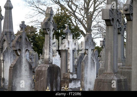 Il cimitero di Glasnevin a Dublino, Irlanda, Europa Foto Stock