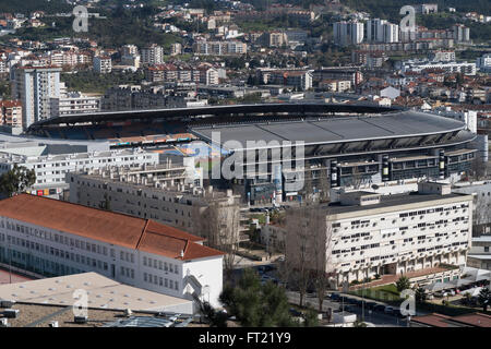 Vista aerea del Stadio Comunale di Coimbra, Portogallo Foto Stock
