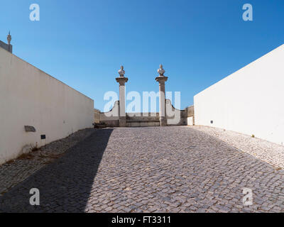 Viewpoint a Seteais nel Palazzo di Sintra nelle colline sopra Lisbona in Portogallo Foto Stock