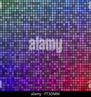 Rosso Blu mosaico di pixel di background di design Illustrazione Vettoriale
