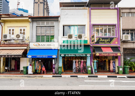 Botteghe lungo St araba, Kampong Glam, Singapore Foto Stock