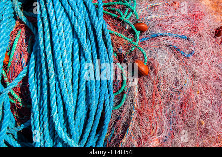 Cargése filet de pêche Corse Francia Foto Stock