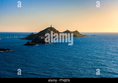 Les Iles Sanguinaire Corse Francia Europa, Foto Stock