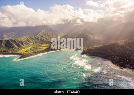 Costa di Na Pali parco dello stato Foto Stock