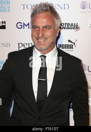 3 marzo 2016 - David Ginola frequentando London Football Awards 2016 a Battersea Evolution in Londra, Regno Unito. Foto Stock