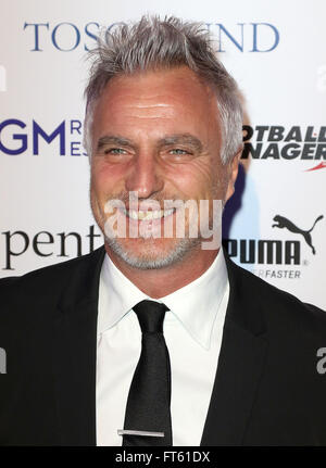 3 marzo 2016 - David Ginola frequentando London Football Awards 2016 a Battersea Evolution in Londra, Regno Unito. Foto Stock