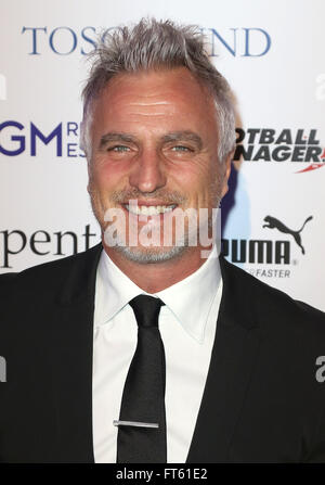 3 marzo 2016 - David Ginola frequentando London Football Awards 2016 a Battersea Evolution in Londra, Regno Unito. Foto Stock