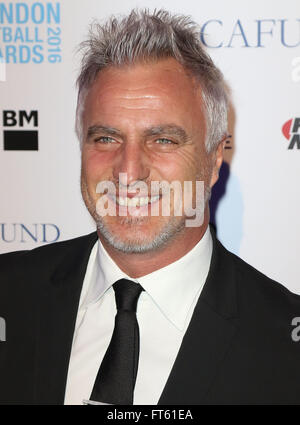 3 marzo 2016 - David Ginola frequentando London Football Awards 2016 a Battersea Evolution in Londra, Regno Unito. Foto Stock