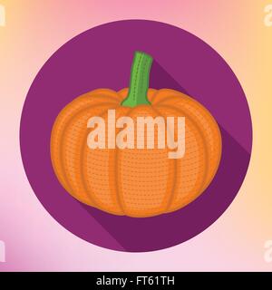 Piatto di zucca lo stile dell'icona Illustrazione Vettoriale