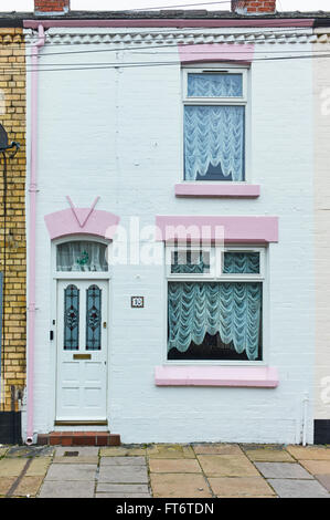 Ringo Starr infanzia house, 10 Admiral Grove, Liverpool 8 Foto Stock