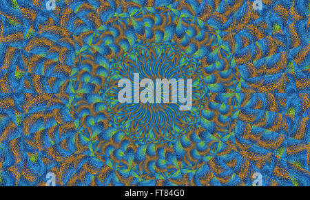Concentrica colorato sfondo caleidoscopica / Mantra sfondo Foto Stock