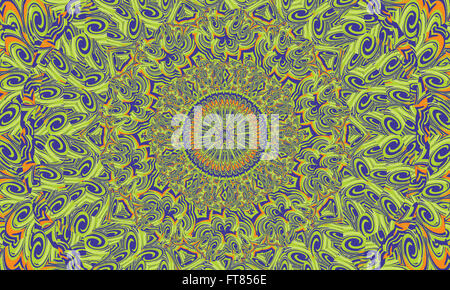Concentrica colorato sfondo caleidoscopica / Mantra sfondo Foto Stock
