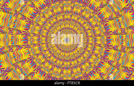 Concentrica colorato sfondo caleidoscopica / Mantra sfondo Foto Stock