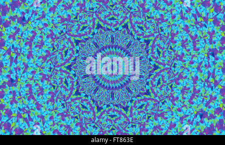 Concentrica colorato sfondo caleidoscopica / Mantra sfondo Foto Stock