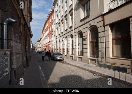 La Polonia, la città di Cracovia, Città Vecchia, San Marco street Foto Stock