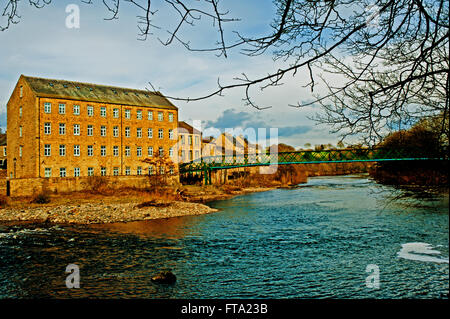 Fiume Tees, Barnard Castle Foto Stock