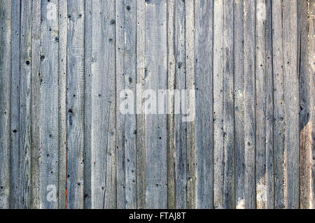 Sfumature di blu e grigio weathered Sfondo legno con tavole verticali. Foto Stock