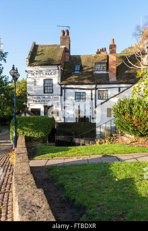 Ye Olde Trip to Jerusalem e Nottingham, Inghilterra, Regno Unito Foto Stock