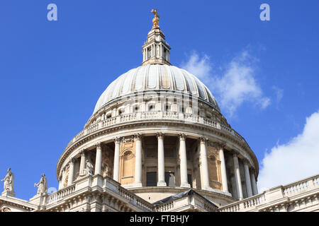 Cupola della Cattedrale di San Paolo a Londra, Inghilterra, come si vede dal Festival dei giardini. Foto Stock