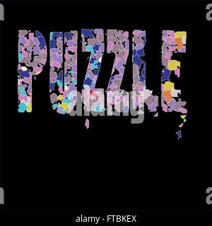 I pezzi del puzzle sullo sfondo Illustrazione Vettoriale
