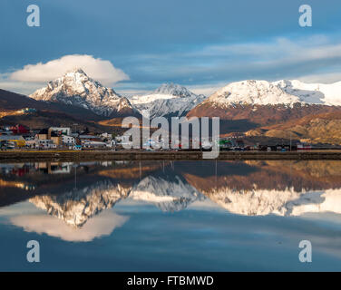 Porto di Ushuaia, Tierra del Fuego, Patagonia, Argentina Foto Stock