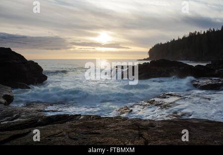 Juan de Fuca Strait, Isola di Vancouver, British Columbia Foto Stock