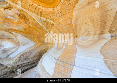 Dipinto di scogliere, Maria Island National Park, la Tasmania, Australia Foto Stock