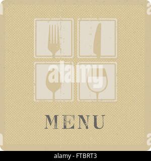 Il menu del vettore come copertura stampa serigrafica Illustrazione Vettoriale
