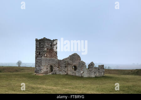 Knowlton Chiesa, boschi, Dorset, England, Regno Unito Foto Stock