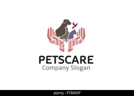 Animali domestici cura illustrazione design Illustrazione Vettoriale