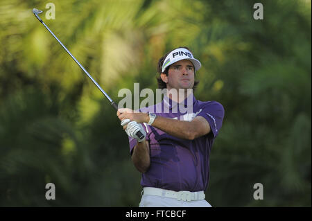 Marzo 10, 2012 - Doral, Fla, STATI UNITI D'AMERICA - Bubba Watson durante il terzo round del Campionato Mondiale di Golf Cadillac Championship sul TPC Blue Monster Corso al Doral Golf Resort And Spa in data 10 marzo 2012 di Doral, Fla. ..ZUMA PREMERE/ Scott A. Miller. (Credito Immagine: © Scott A. Miller via ZUMA filo) Foto Stock