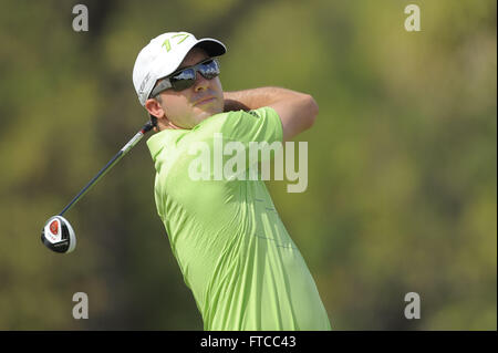 Doral, Fla, STATI UNITI D'AMERICA. Decimo Mar, 2012. Martin Laird durante il terzo round del Campionato Mondiale di Golf Cadillac Championship sul TPC Blue Monster Corso al Doral Golf Resort And Spa in data 10 marzo 2012 di Doral, Fla. ZUMA PREMERE/ Scott A. Miller. © Scott A. Miller/ZUMA filo/Alamy Live News Foto Stock