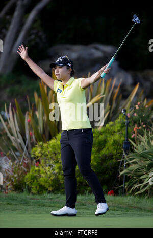 Carlsbad, California, Stati Uniti d'America. 27 Mar, 2016. Lydia Ko vince la Kia Classic in Aviara Golf Club a Carlsbad, in California. Lydia Ko vince da 19 sotto per il torneo. Justin Cooper/CSM/Alamy Live News Foto Stock