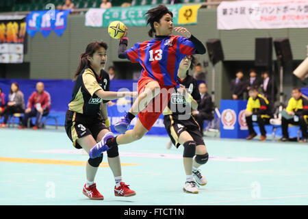 Nanako Kinjo, Marzo 27, 2015, pallamano : JHL Junior League finale donne match tra Ryukyu Corazon Jr. 17-6 Daido Steel Phenix Tokai a Komazawa palestra a Tokyo in Giappone. © Shingo Ito AFLO/sport/Alamy Live News Foto Stock