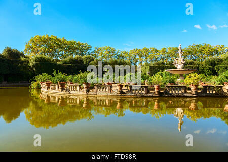 Il giardino di boboli vista nella città di Firenze Foto Stock