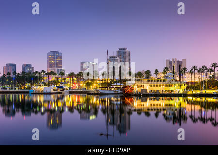 Long Beach, California, Stati Uniti d'America skyline. Foto Stock