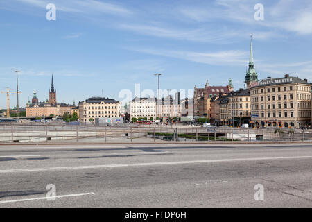 Gamla Stan al centro di Stoccolma in Svezia Foto Stock