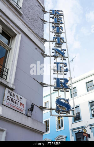 Esterno dell'ex Kettner's restaurant in SOHO, London, Regno Unito Foto Stock