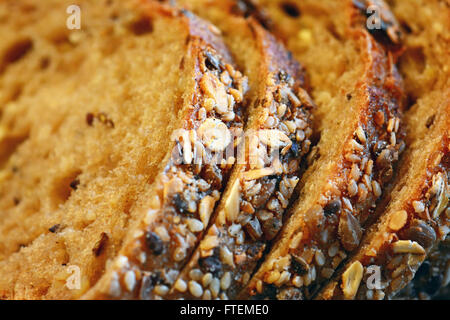 Grana fette di pane, Close up Foto Stock