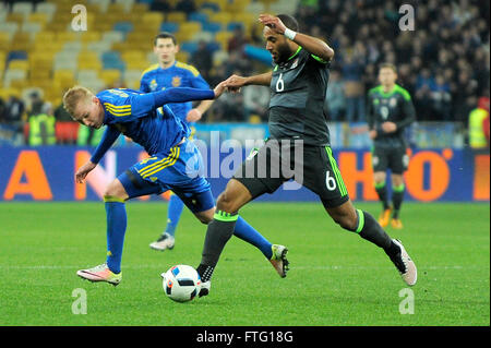 L'Ucraina contro il Galles. La UEFA partita amichevole Foto Stock