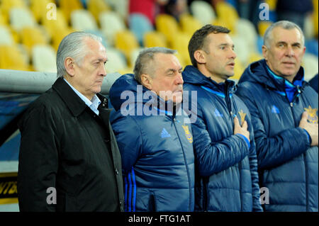 L'Ucraina contro il Galles. La UEFA partita amichevole Foto Stock