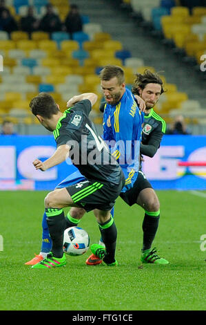 L'Ucraina contro il Galles. La UEFA partita amichevole Foto Stock